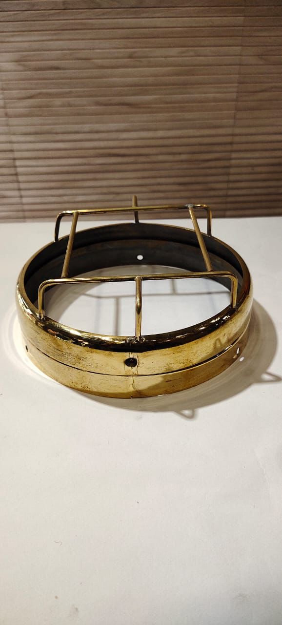 Royal Enfield head light ring JALLI grill CROSS DESIGN in brass with shade for old model electra & standard