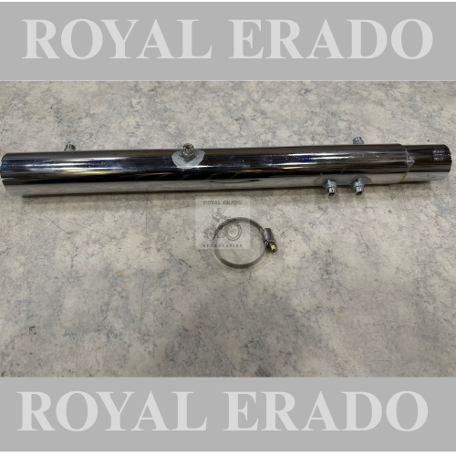 Royal enfield reborn classic standard battalion and meteor 350 catalytic converter in chrome