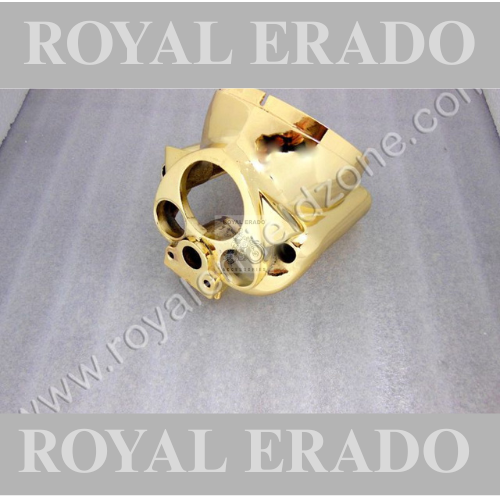 Royal enfield brass golden coated head light casing for classic electra standard old model vintage g2 1962 bullet 350