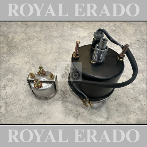 Royal enfield vintage g2 1962 old model bullet 350 standard electra replica pricole Enfield written speedometer meter 160 km & miller amp Ampmeter black and white colour