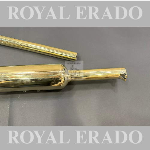 Royal enfield vintage g2 1962 model old bullet classic electra standard brass silencer exhaust and brass L- type bend pipe
