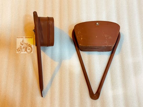 Vintage 1962 Old G2 Style Rear Stay Toolbox For Royal Enfield Classic Electra Standard