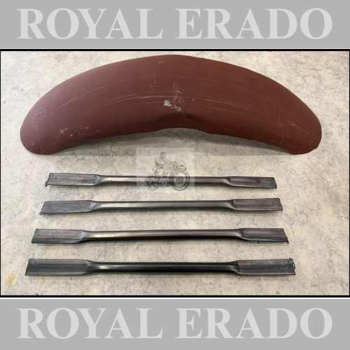 Royal enfield front short mudguard with stays for classic electra standard for Harley Davidson style bobber look