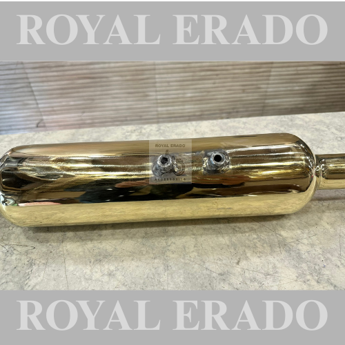 Royal enfield vintage g2 1962 model old bullet classic electra standard brass indori or punjab short bottle silencer exhaust
