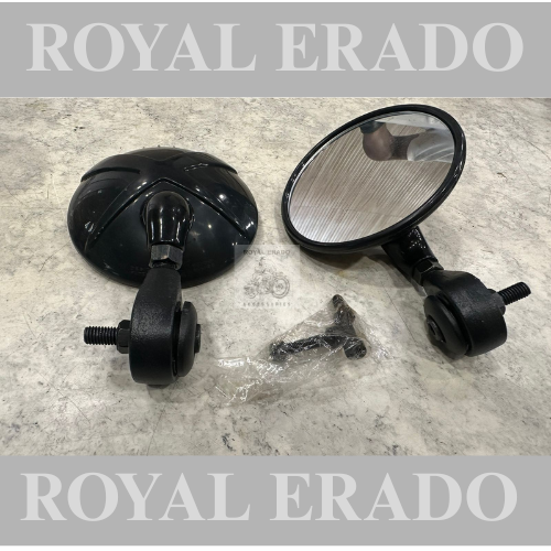Royal enfield black bar end mirror for classic electra standard Jawa