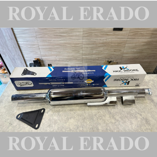 Hk hkk punjab exhaust loud sound short bottle silencer in chrome for classic electra and standard battalion