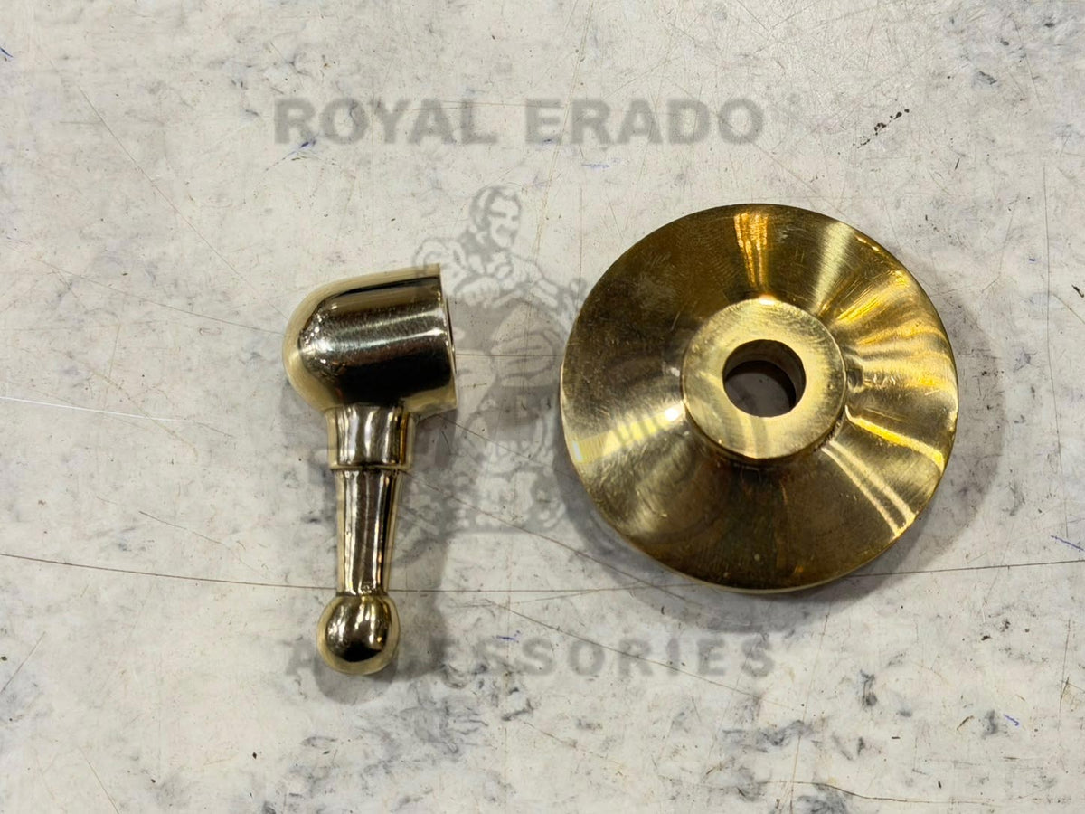 Oil Filter Cap With Round Nut In Brass For Royal Enfield Vintage G2 1962 Old Model Standard Bullet 350 500 Early Models Before 2010 Model CI Engine
