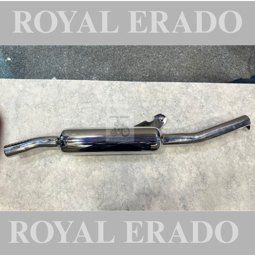 Royal enfield classic electra standard upswept angular exhaust silencer in chrome
