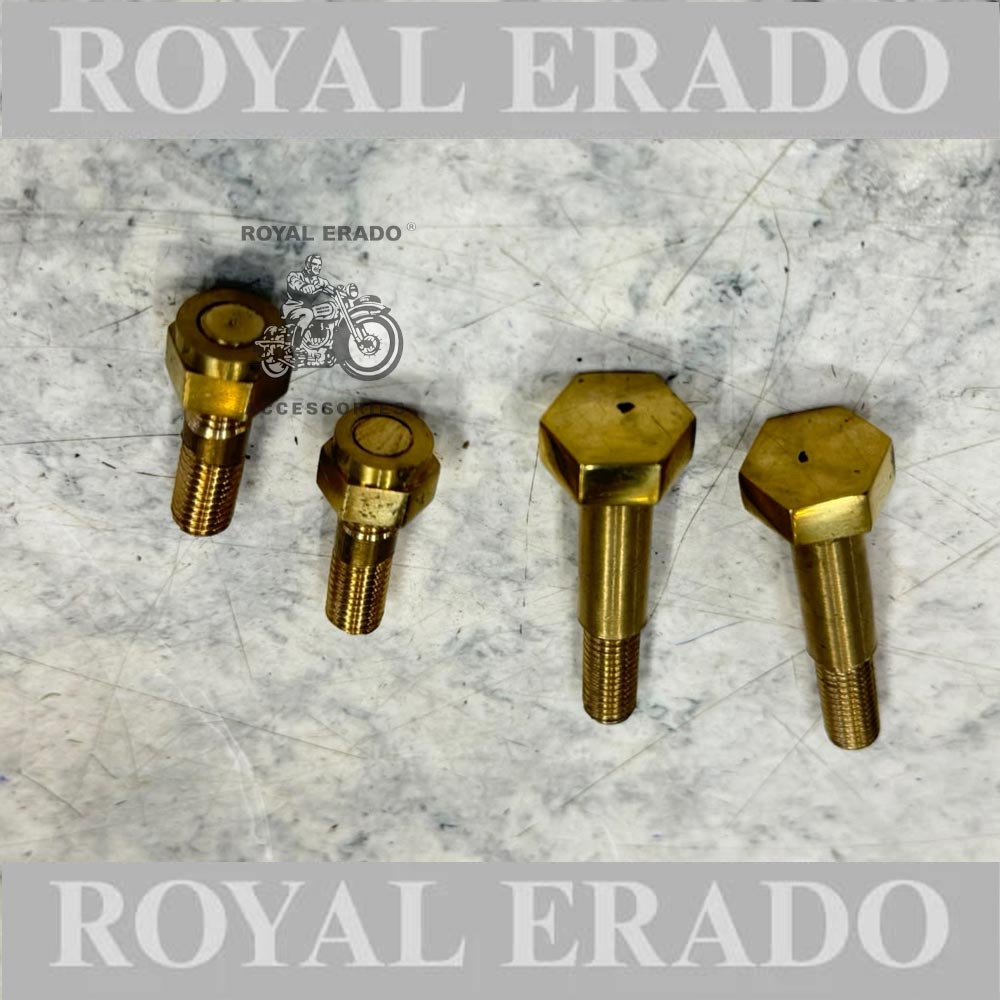Royal Enfield Classic Electra Standard Uce Model Bs-3 Bs-4 Handle Clamp Bolt In Brass After 2012 To 2019 Model