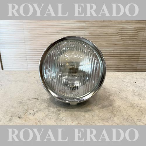 Bsa Royal Enfield Old Model Vintage G2-style Headlight, 6", For Classic Electra, Standard, And Thunderbird