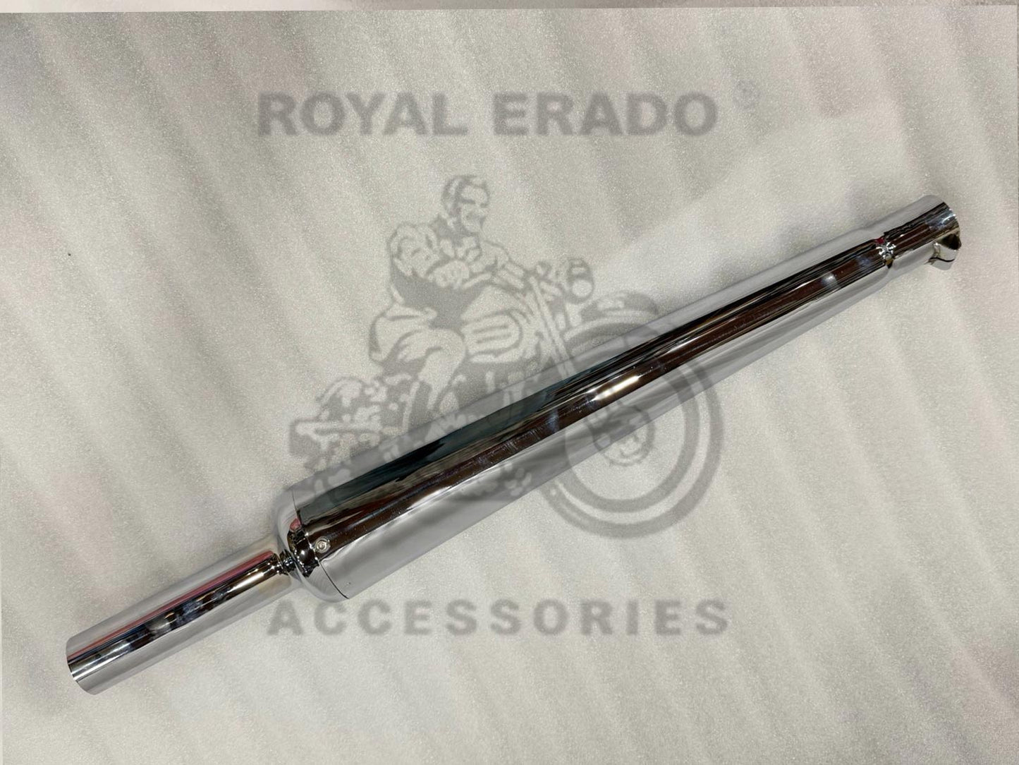 Goldstar Silencer In Chrome With BASE Sound For Royal Enfield Classic Electra Standard, Reborn Classic Battalion Standard, Vintage G2 1962 Old Model, Bullet 350