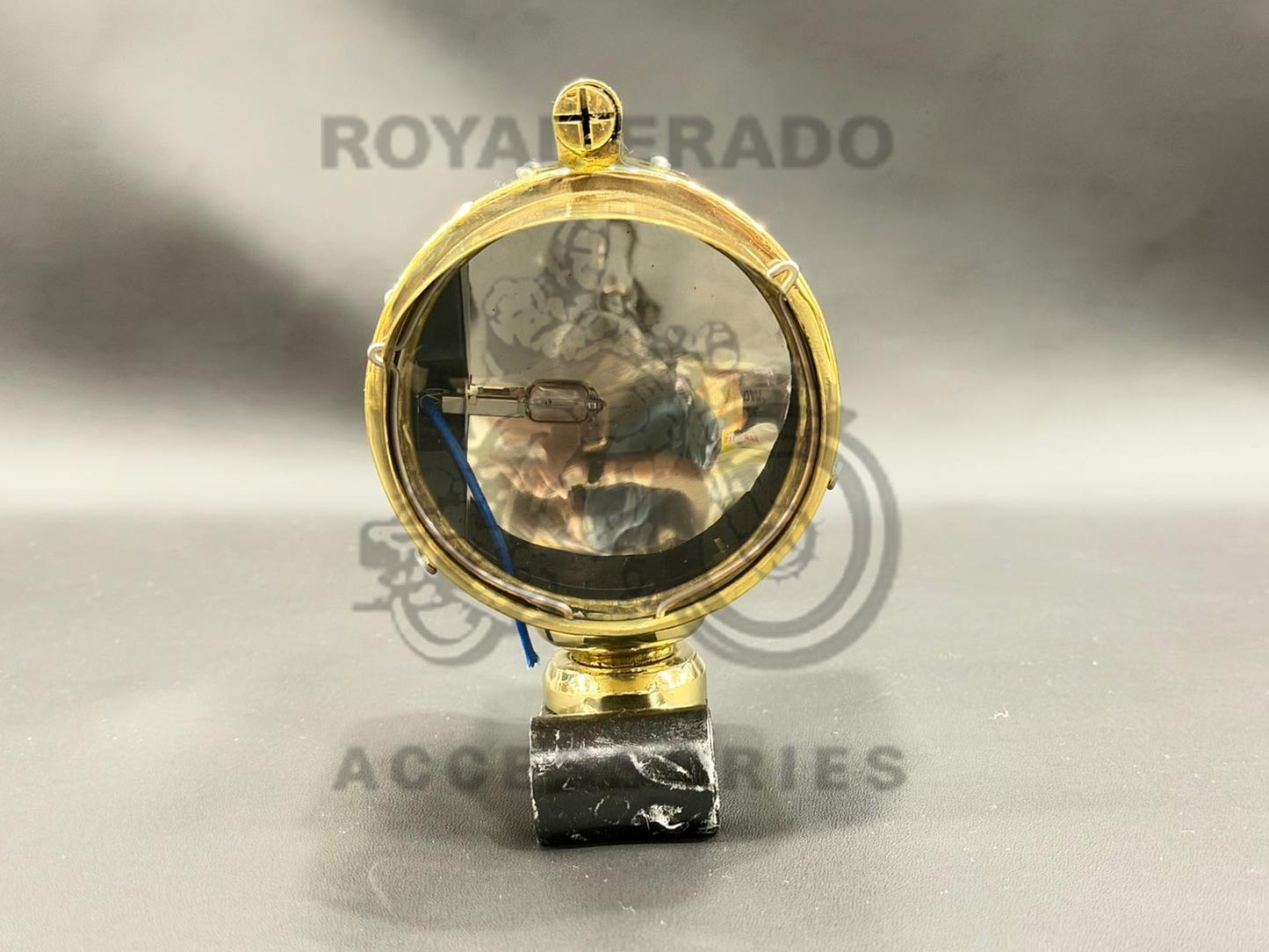 Brass Fog Light With Cap 'Lucas' Written For Retro Look For Royal Enfield Vintage G2 1962 Old Model Bullet 350 Classic Electra Standard Reborn Classic Battalion