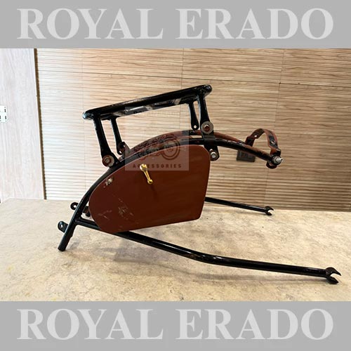 Vintage G2-Style Rear Stay With Toolbox For Royal Enfield Classic Electra Standard Bullet 350