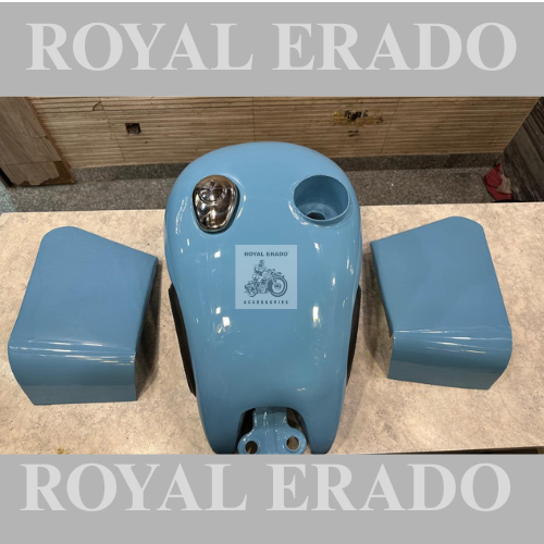 Royal Enfield vintage g2 1962 old model bullet classic electra standard thunderbird bobber style tank with speedometer and knee pads