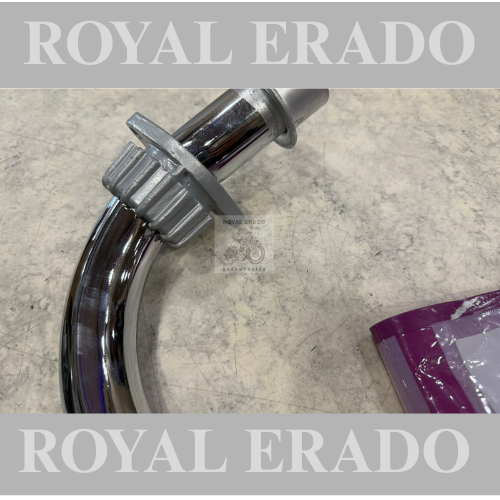 Royal enfield bs-3 bs-4 free flow loud sound bend pipe hk Indore company in chrome for classic electra standard uce engine