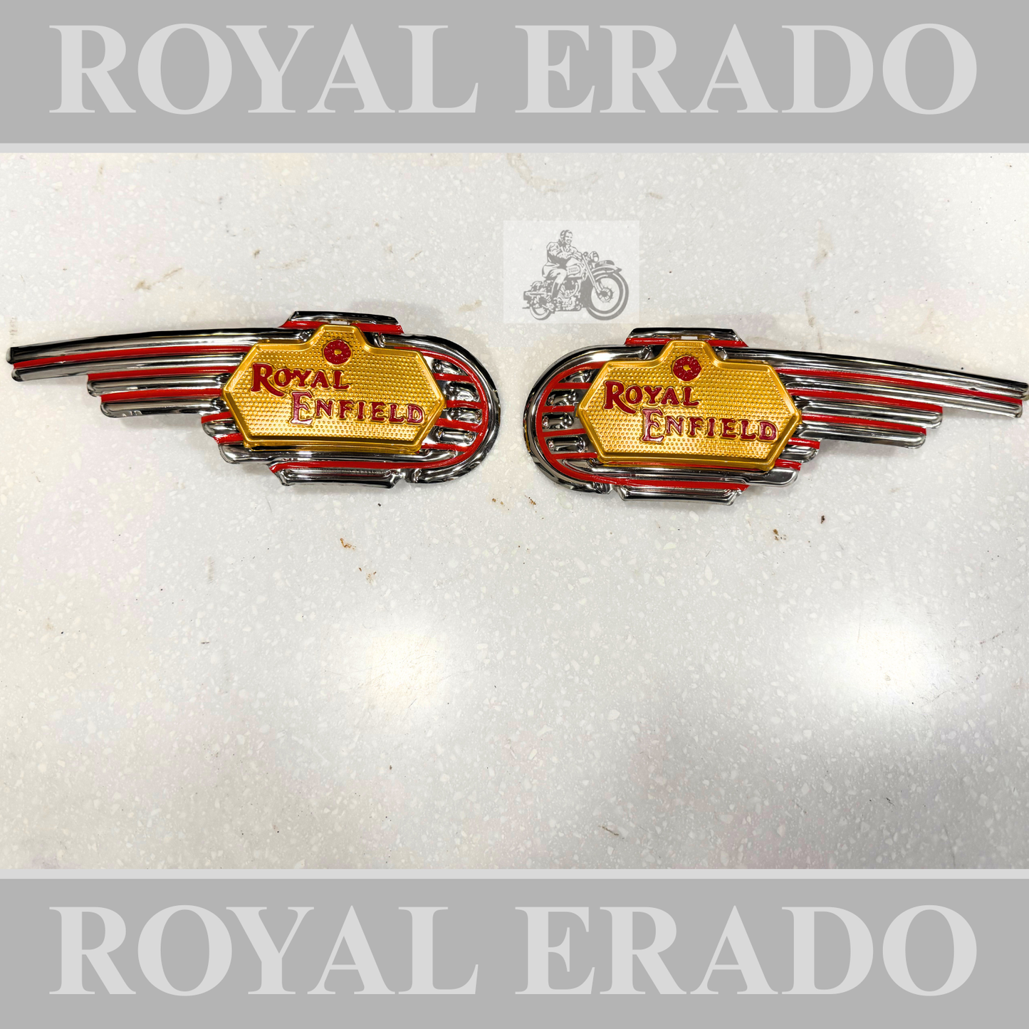 Royal Enfield tank monogram emblem logo for vintage G2 1962 old model Bullet 350 Standard Electra.