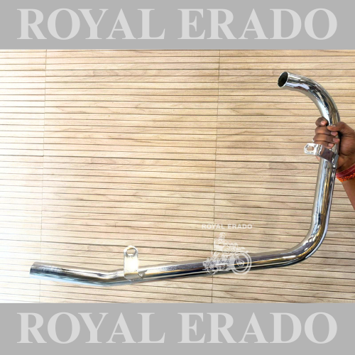 Royal Enfield left-side bend pipe for old model cast iron engine Standard Vintage G2 1962 old model Bullet 350 ( for both side silencer /double boar head )