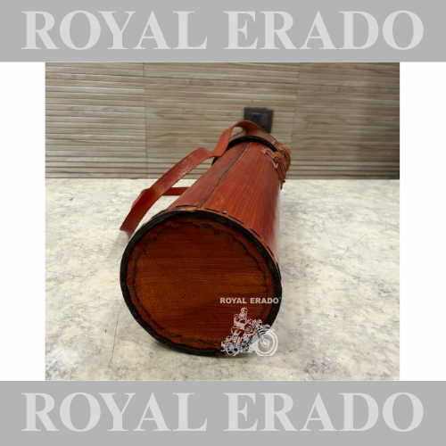 Brass Vintage Antique bottle holder in brown with the Royal Enfield UK East India Company with crown logo