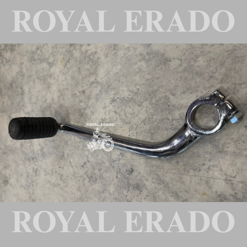 Royal Enfield old model cast iron engine gear lever for 4-speed bike, standard and Electra in chrome with rubber.