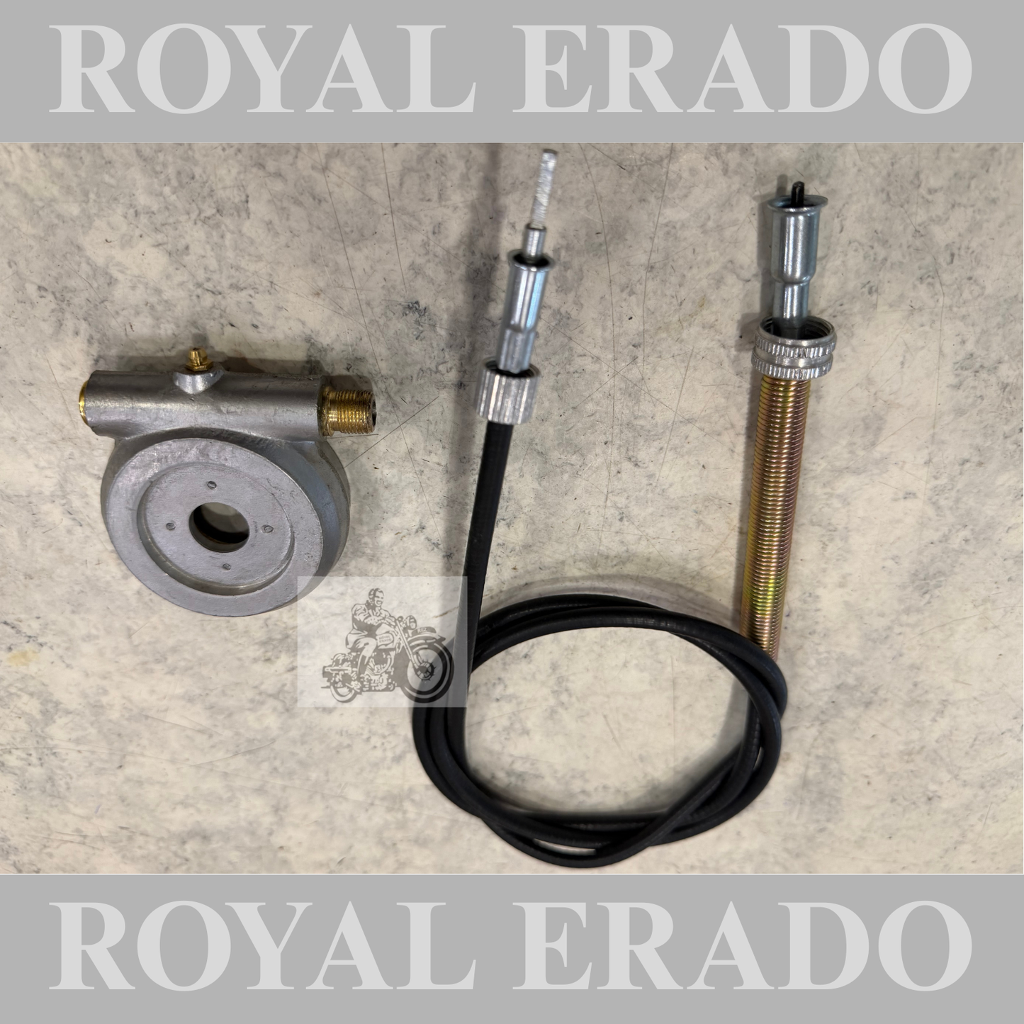 Rear speedometer meter cable rear speedometer box aluminum metal for vintage G2 1962 old model bullet 350 Standard cast iron engine.