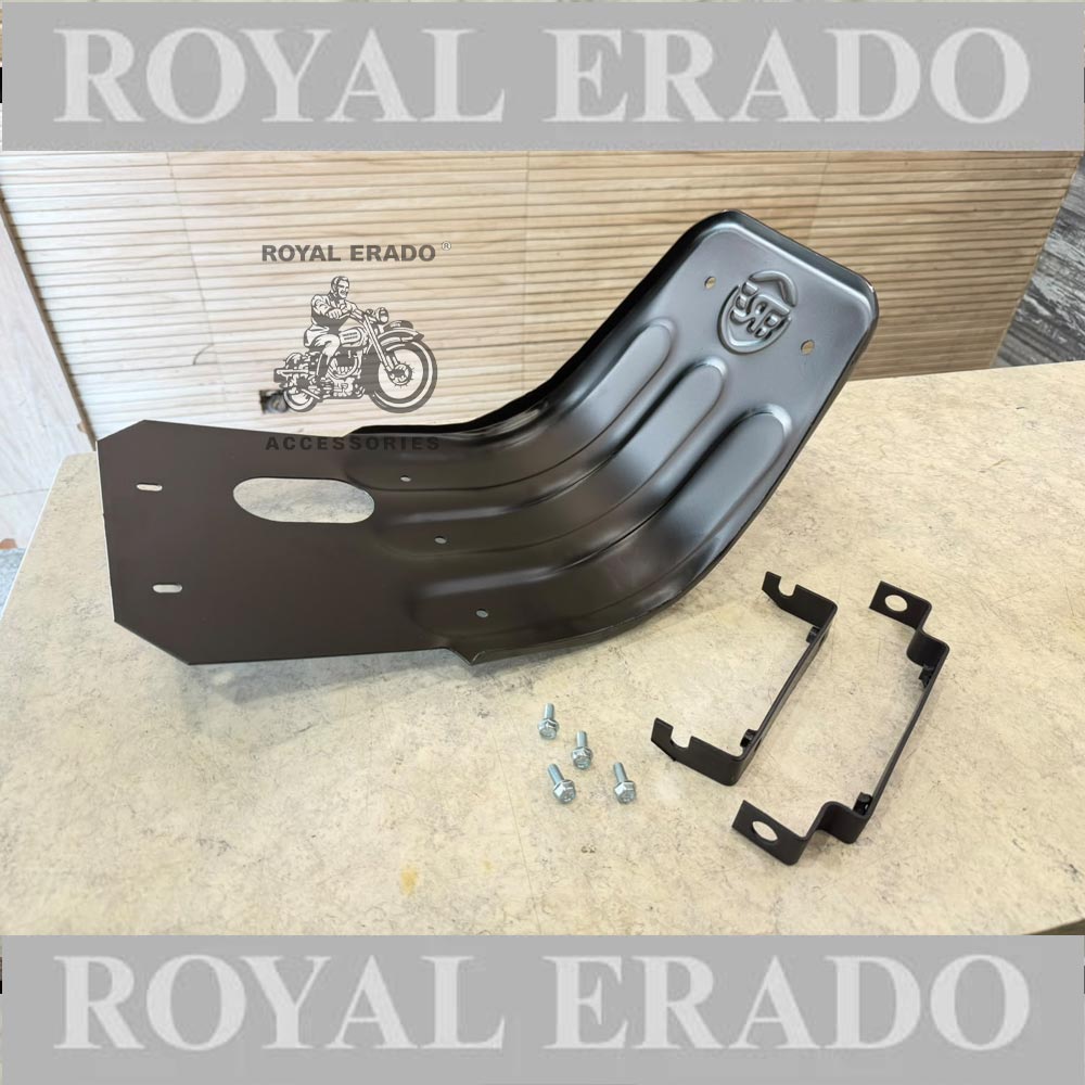 Royal Enfield Reborn Classic , New Standard Battalion , Meteor 350 Aluminium Sump Guard In Black