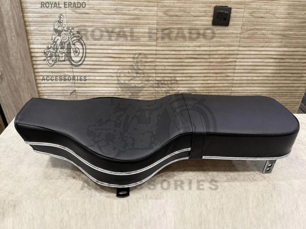 Royal Enfield Seat With Chrome Double Beading For Classic Electra Standard