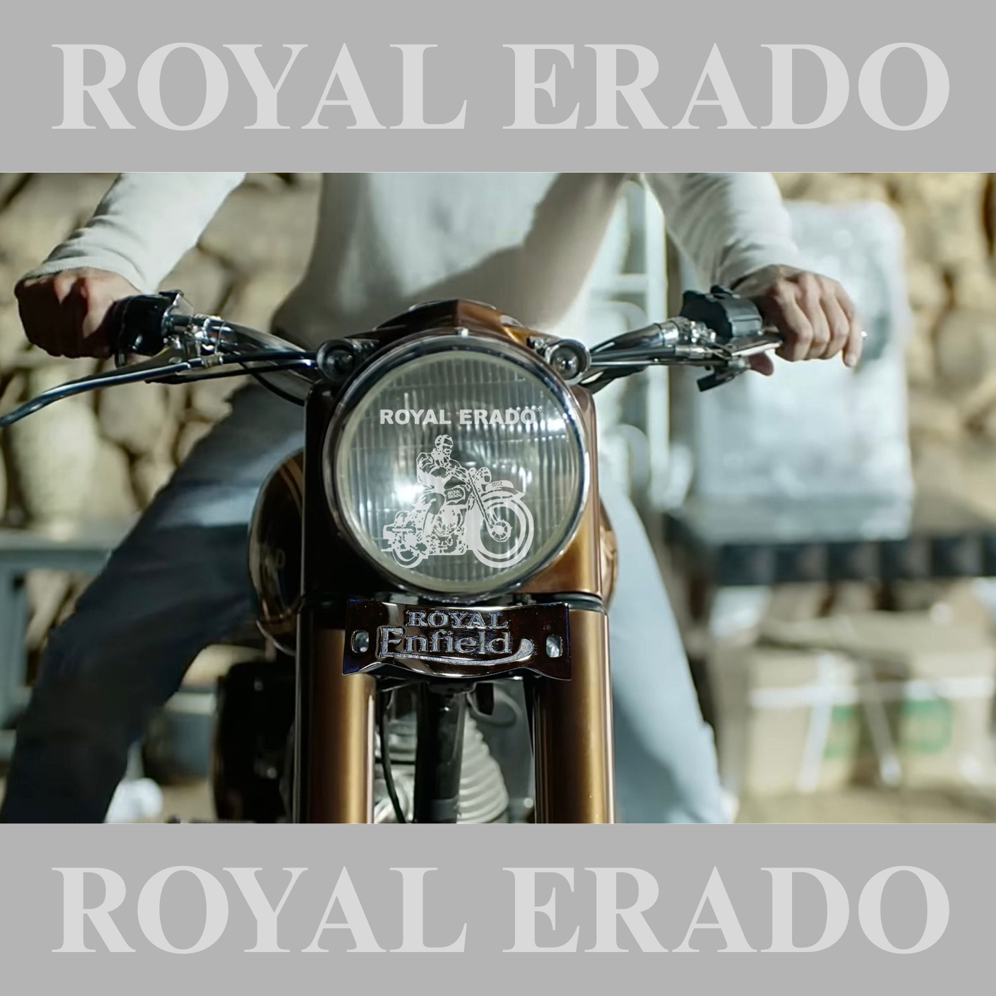 Kabir Singh style Royal Enfield old model vintage g2 Standard bullet 1962 crown plate in Chrome.