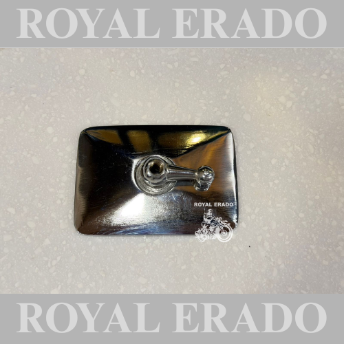 Royal Enfield black chrome tappet plate with chrome wing nut for vintage G2 1962 old model Bullet 350 Standard Electra cast iron engine.