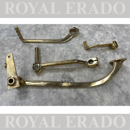 brass gear lever , brake pedal , kick lever , neutral lever Compatible With Royal Enfield Old Model Bullet