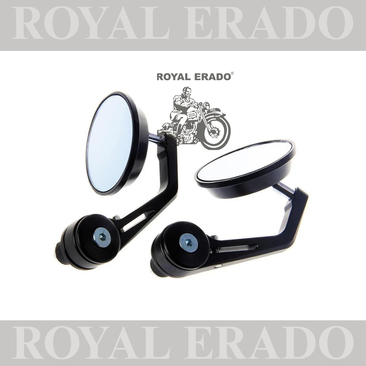 GT ROUND SHAPE BAR END MIRROR UNIVERSAL FOR ROYAL ENFIELD CLASSIC ELECTRA STANDARD ETC