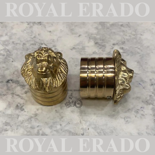 brand new brass handle weight lion face for royal enfield reborn classic , electra , battalion standard vintage g2 1962 old model bikes