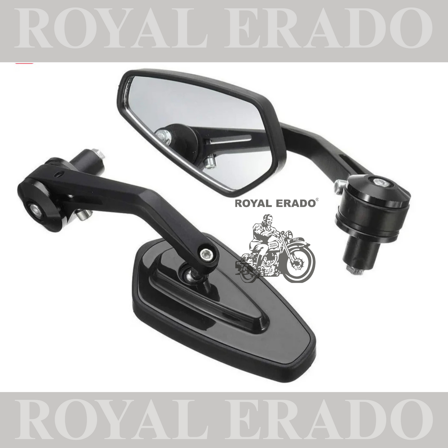 GT BETAL PENTAGON SHAPE BAR END MIRROR UNIVERSAL FOR ROYAL ENFIELD CLASSIC ELECTRA STANDARD ETC