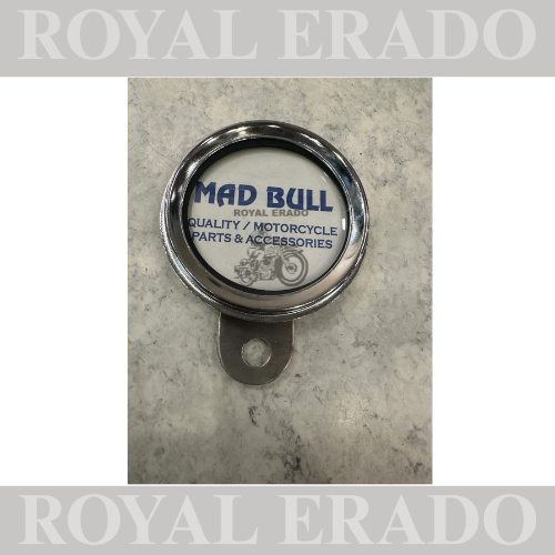 CHROME TOKEN HOLDER BRITISH TAX TAG TOKEN HOLDER FOR ROYAL ENFIELD AND OTHER VINTAGE BIKES