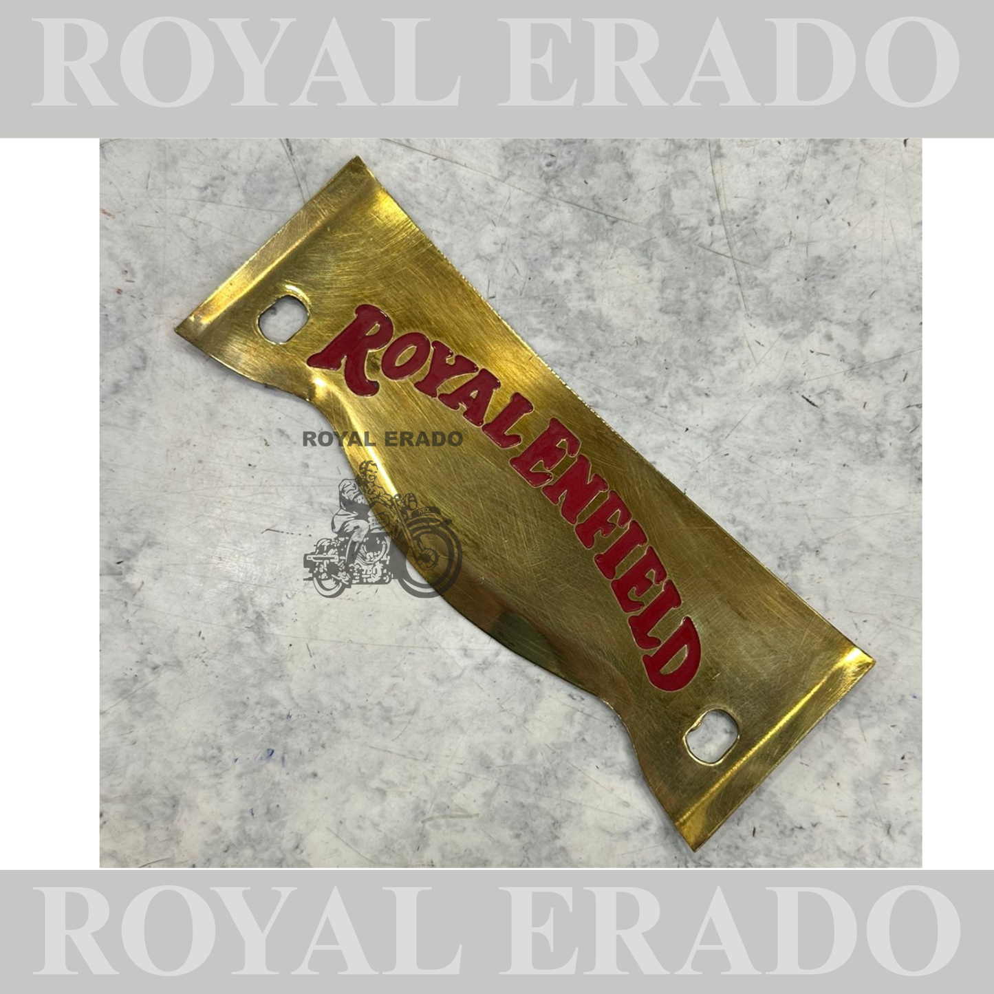 Royal Enfield engraved brass crown plate for old model Bullet Standard Electra vintage g2 1962 old model