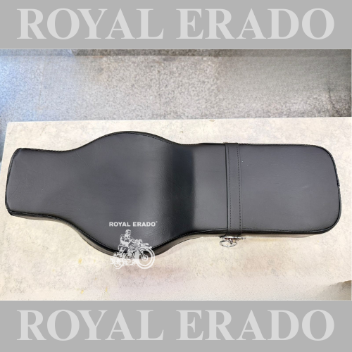 Royal Enfield new seat with lion buckle in chrome for classic electra standard and battalion reborn classic, vintage g2 1962 old model bullet 350