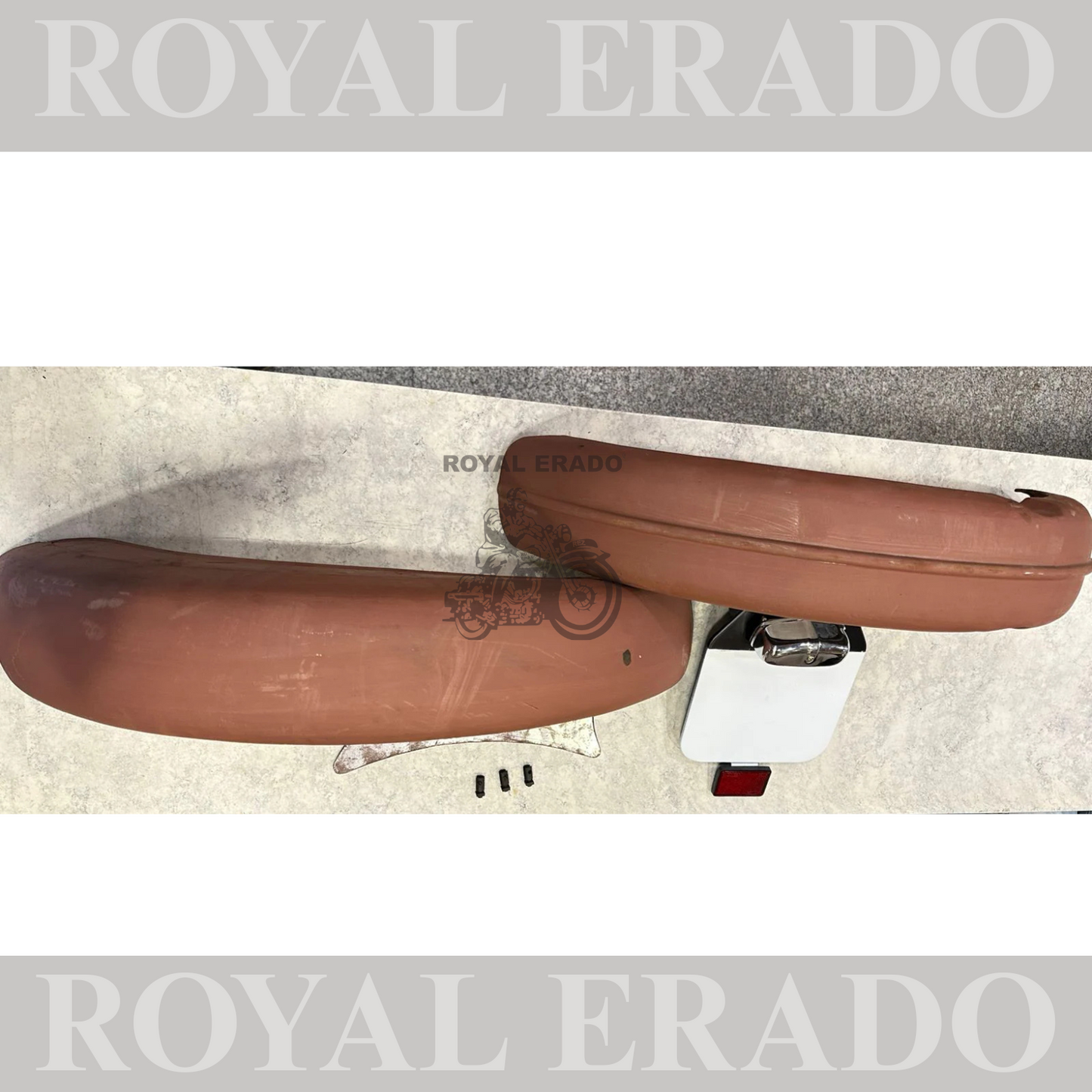 vintage 1962 royal enfield g2 model style indori mudguard with front and rear mudguard with no plate
