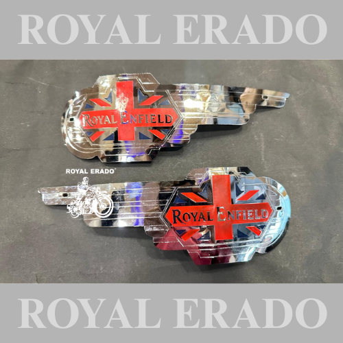 Royal Enfield vintage g2 1962 old model g2 bullet brass chrome tank monogram with UK England flag logo
