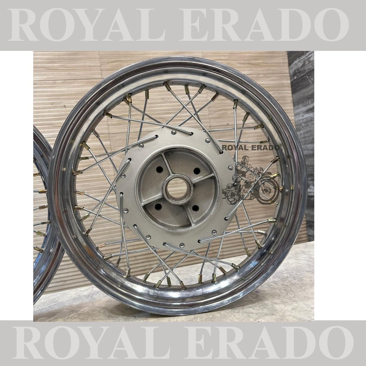 Royal Enfield Classic Electra Standard front and rear 15” wheel rim to give a bobber Harley Davidson 883 or Harley 48 look to the bike , ( wheels can be customized as per your specifications also )