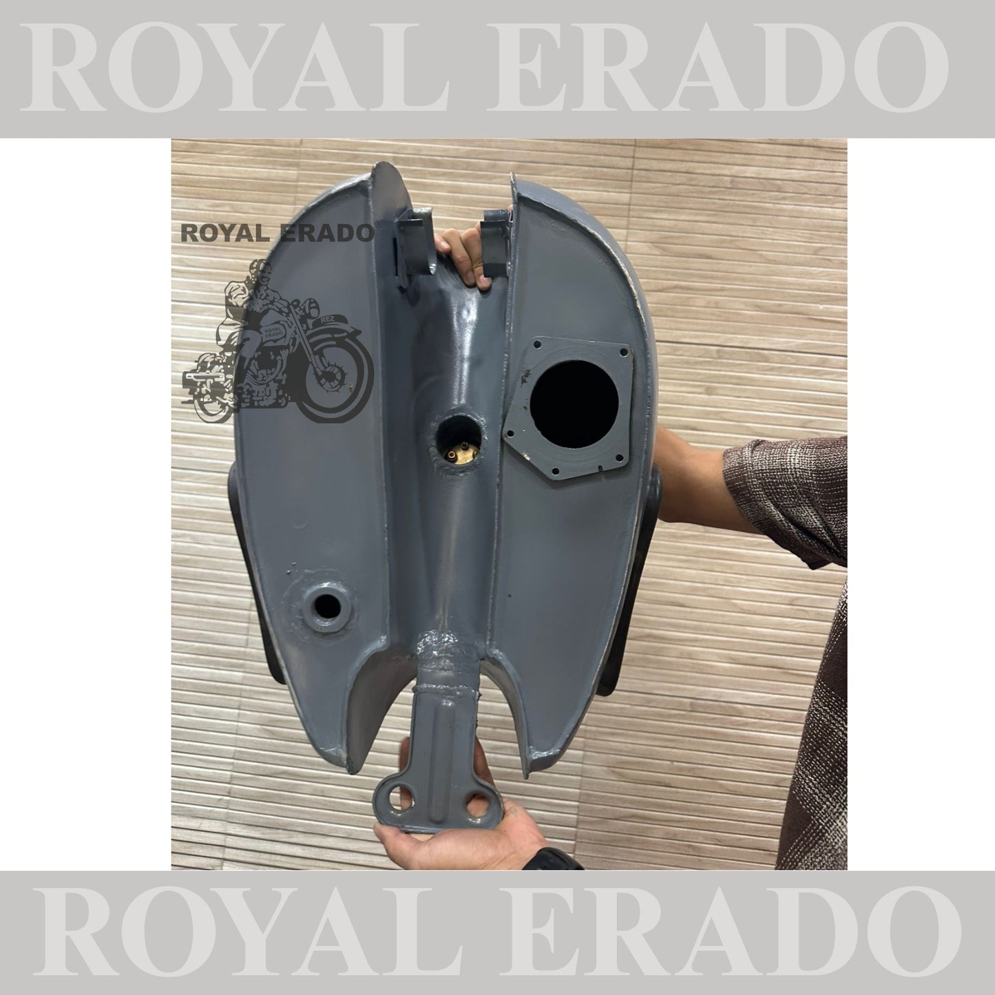 Royal Enfield vintage g2 style 1962 model bobber tank for Classic Electra and Standard With brass tank cap and meter plate with amp meter Enfield knee pads side brass plate for Enfield badging
