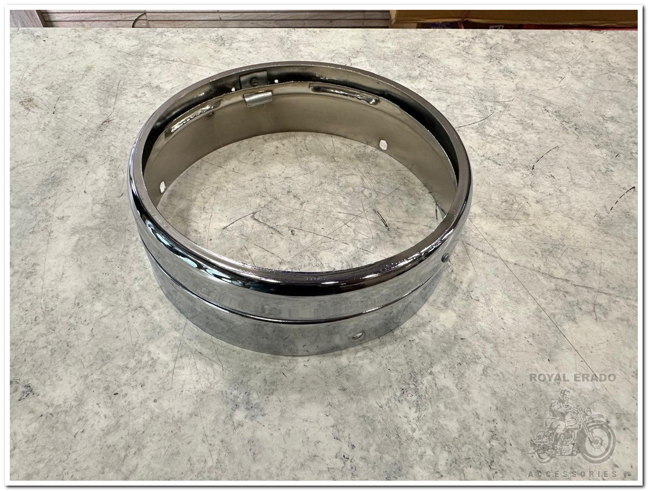 Royal enfield classic electra standard front head light rign rim in chrome