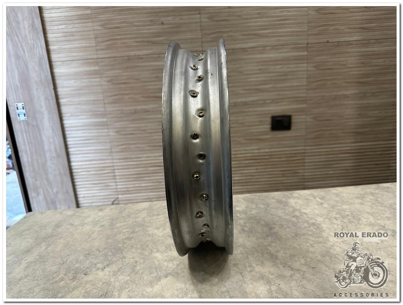 Royal enfield classic electra standard thunderbird rear wheel 15” for 140 to 150 number broad tyre at rear for harley bobber chopper look