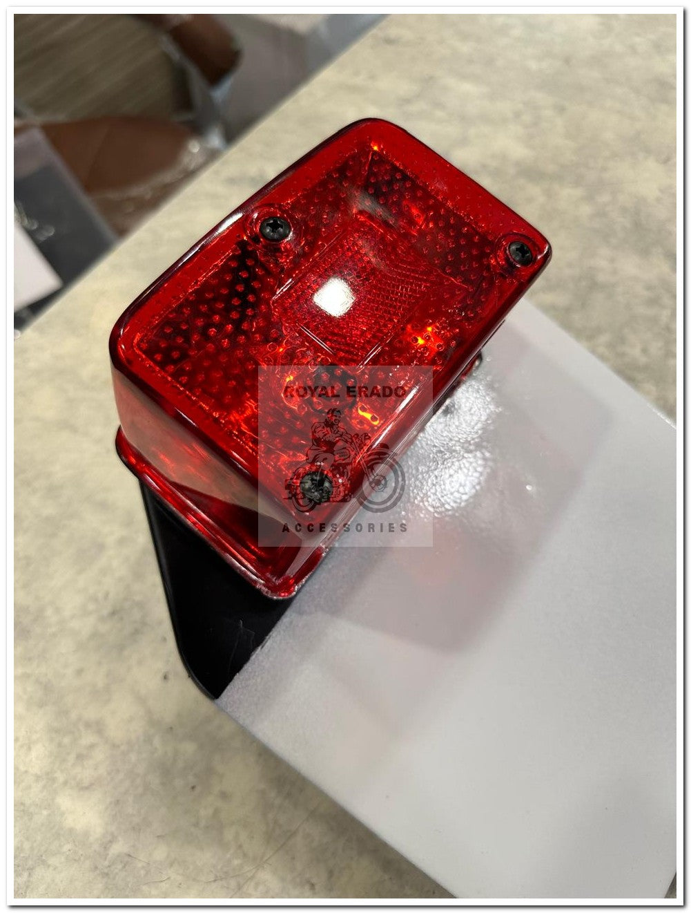 Royal enfield reborn classic Electra standard vintage g2 style number plate old bullet 350 for reborn classic and standard battalion number plate assembly with reflector and square lumax tail light