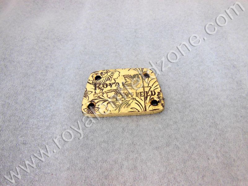 Brass golden antique laser engraving etching tappet plate for classic electra standard efi uce model engine
