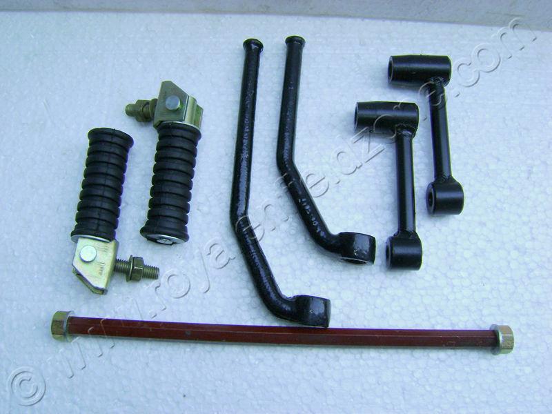 Royal Enfield front and rear footrest killi and folding footrest with front footrest rod for standard Electra vintage g2 1962 old model bullet 350 cast iron engine ci engine.