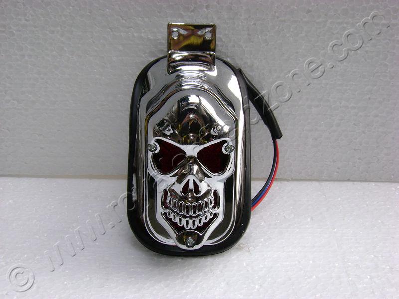 Bhoot tail light in chrome for bobber chopper Harley Davidson look for classic electra standard battalion reborn