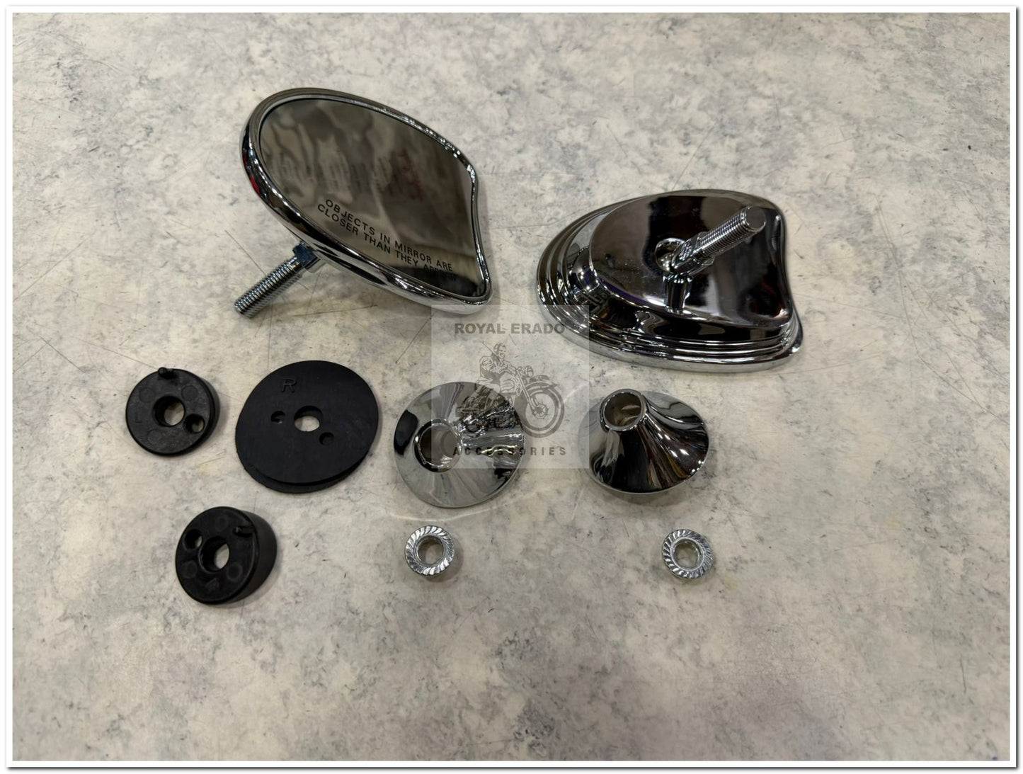 Rear view Mirrors for harley style batwing windhsield for Harley Davidson fat boy , street glide and super meteor 650