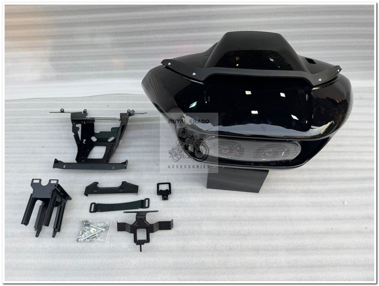 Harley glide windshield batwing for to Harley’s Davidson glide fat boy and super meteor 650 Jawa perak and meteor 350