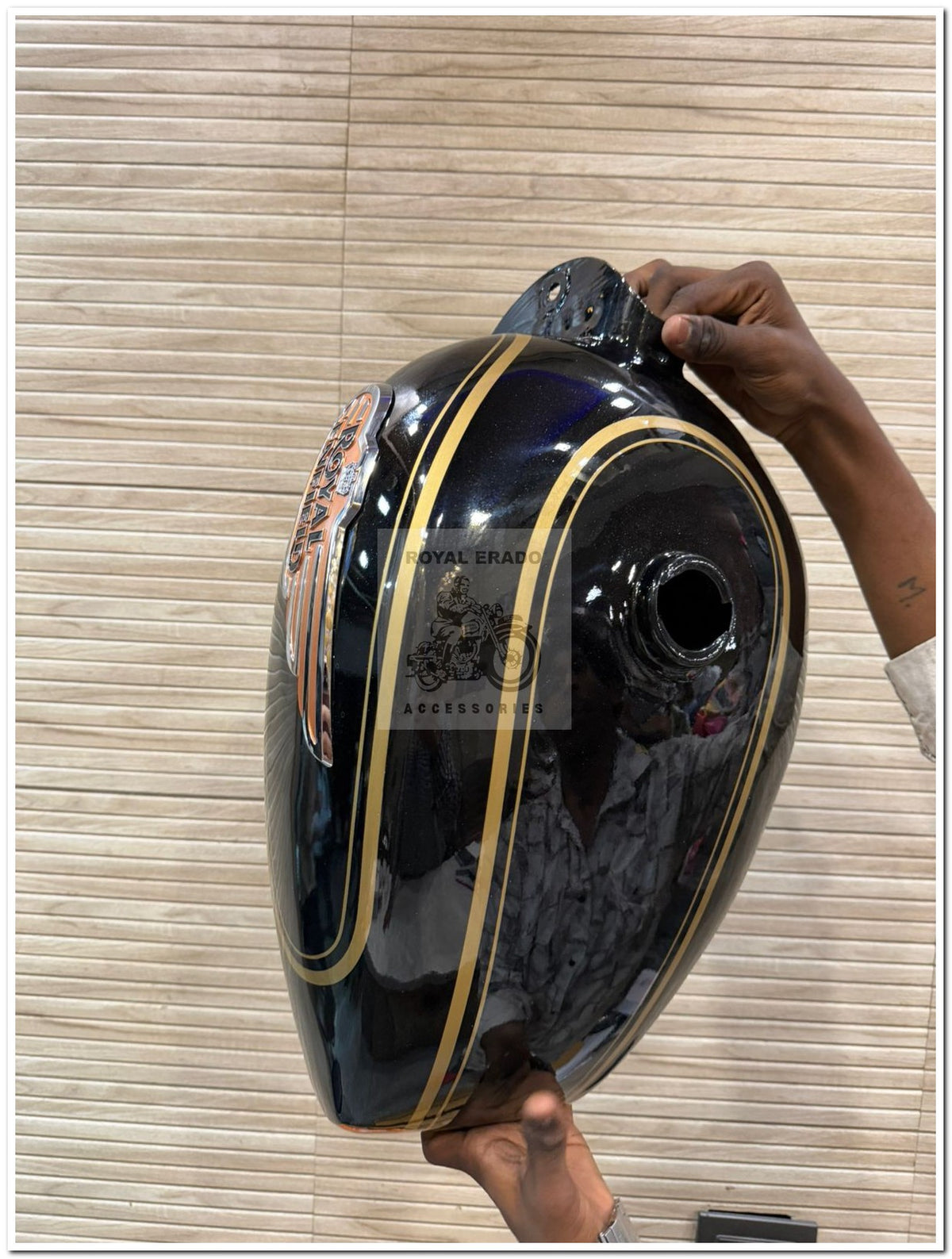 Royal enfield battalion standard design tank for old model classic electra standard before 2012 model with golden linning for vintage g2 1962 old model bullet 350