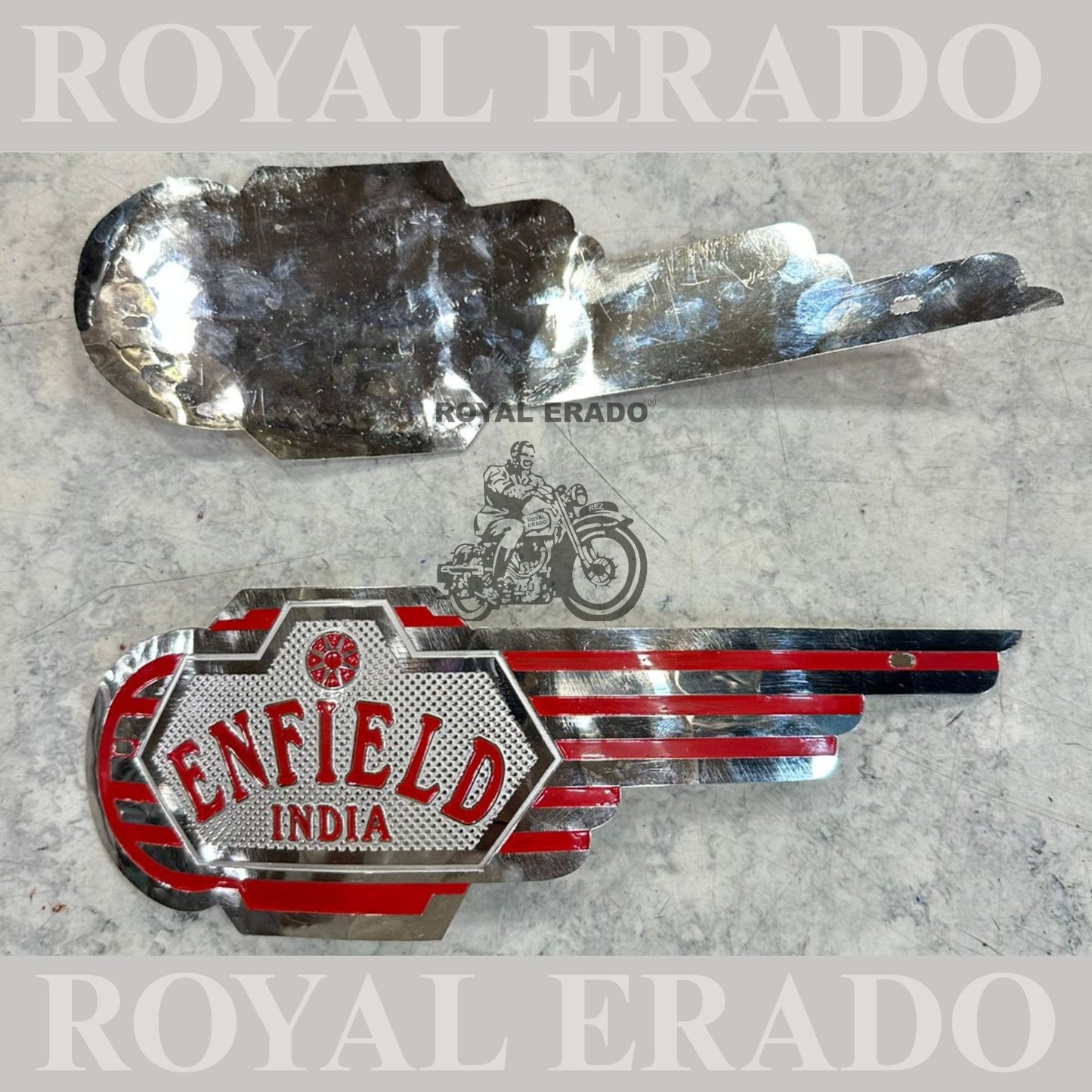 Enfield India chrome tank monogram Hight quality with Enfield India written for Royal Enfield old model vintage g2 1962 old model Standard