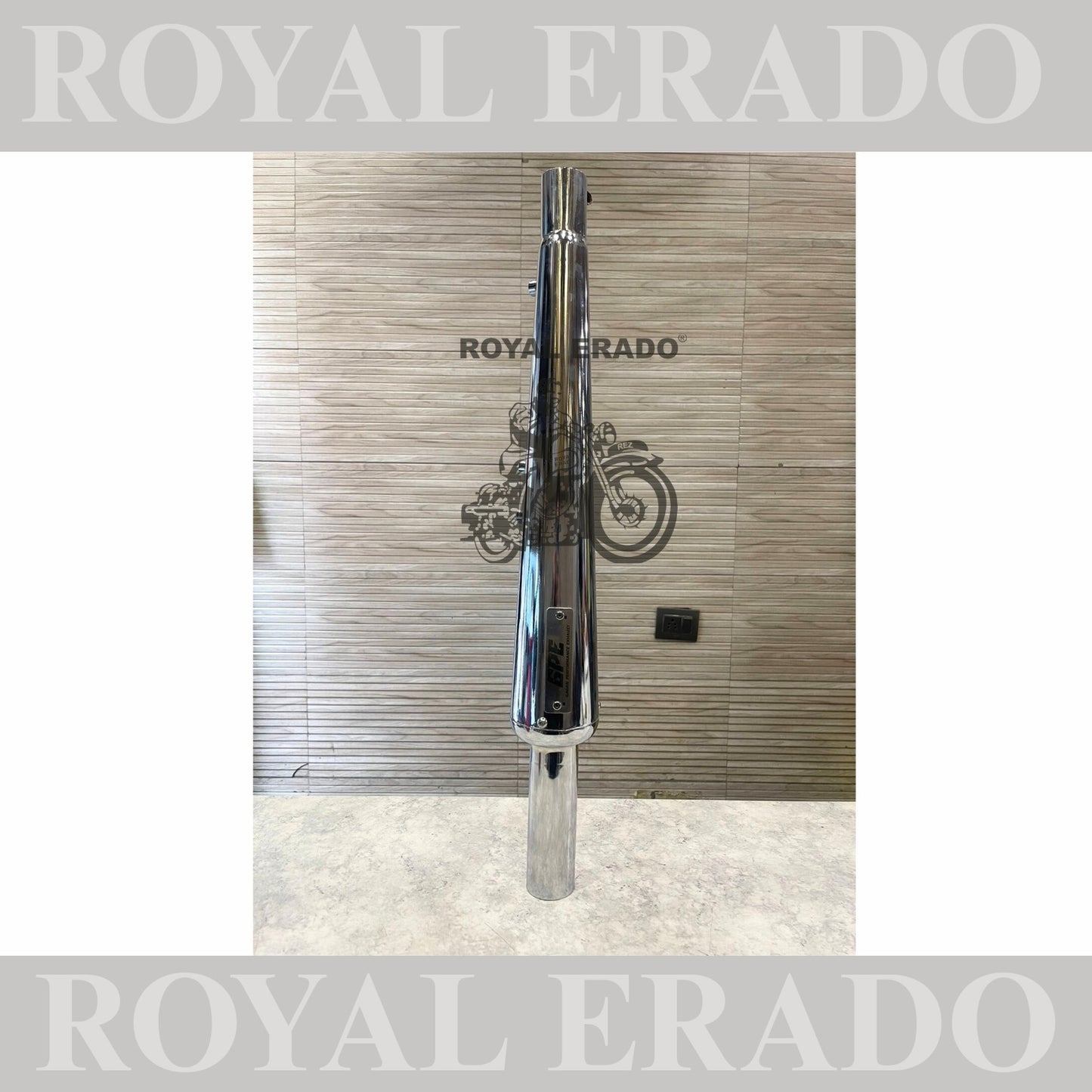 Royal Enfield Reborn Classic Electra Standard Battalion Goldstar exhaust with glass wool for base sound in stainless steel